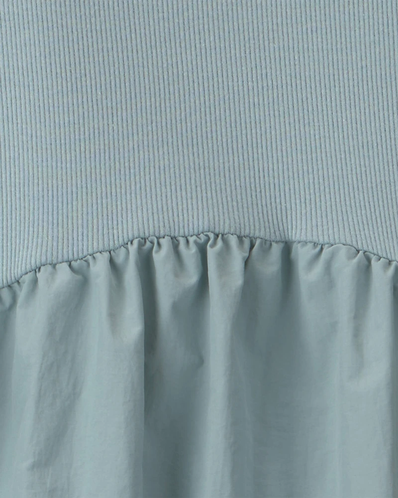 Girls Bow Midi Dress - Blue