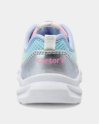 Toddler Girl Metallic Sneakers  - Silver