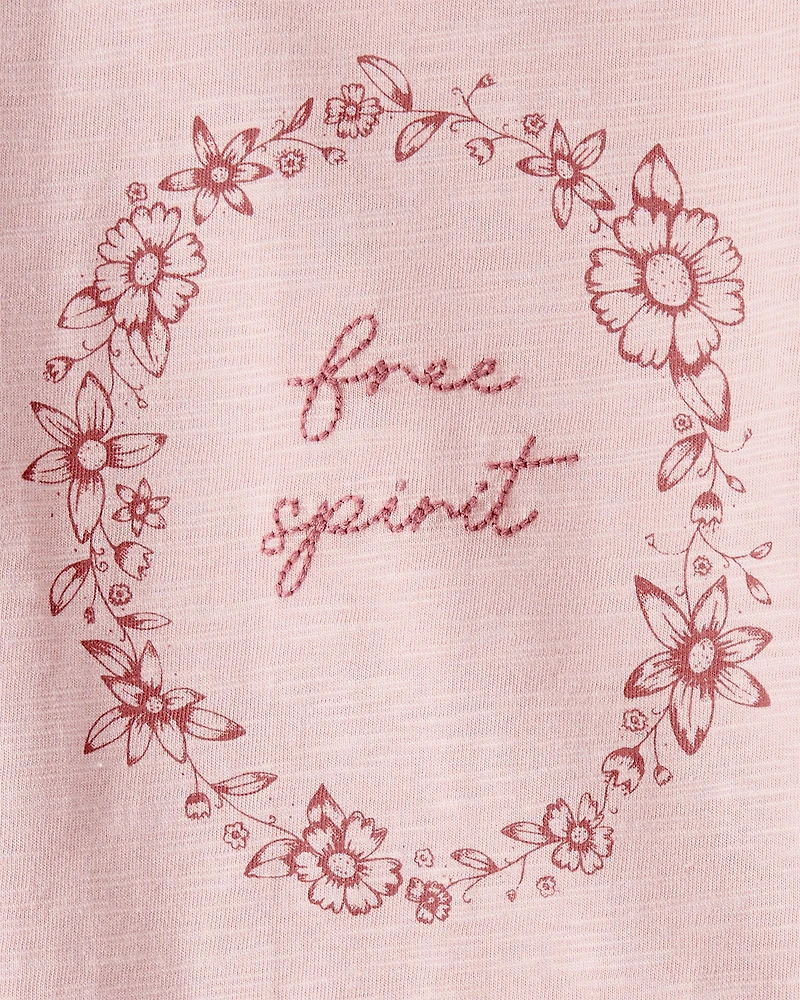 Baby Girl Organic Cotton Free Spirit Long-Sleeve Jersey Tee