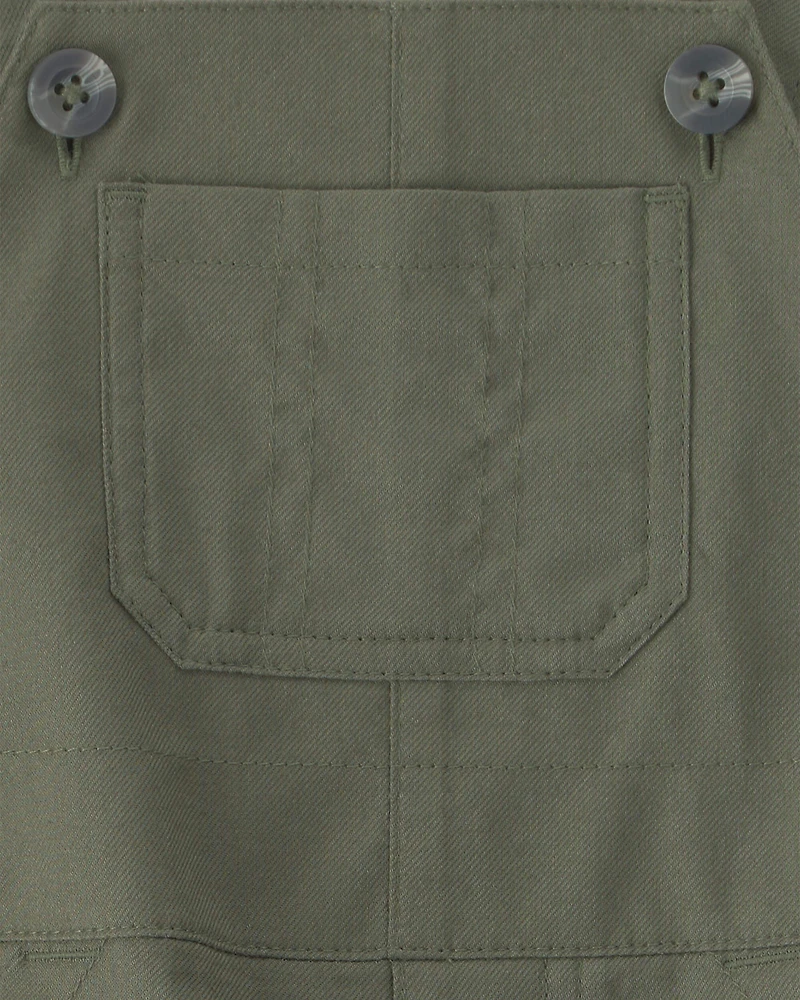 Baby Boy 2-Piece Dinosaur Long-Sleeve Overall Set - Olive Green