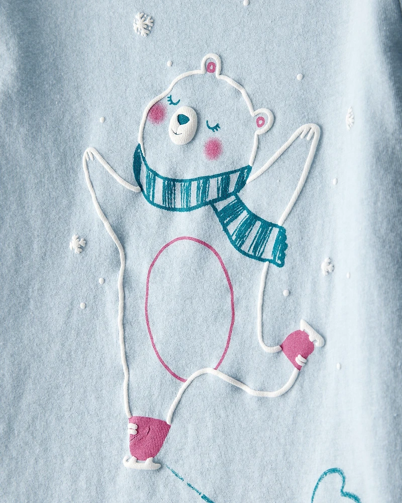 Toddler Girl Polar Bear Long-Sleeve Graphic Tee - Blue