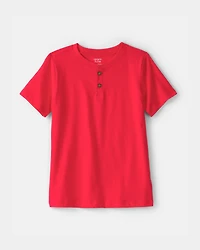 Boys Henley Tee - Red