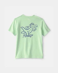 Toddler 'Later Gator' Skateboard Graphic Tee - Green