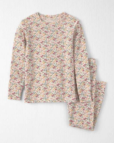 Toddler Girl 2-Piece Organic Cotton Pajamas Floral