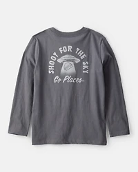Boys Shoot For The Sky Long-Sleeve Graphic Tee - Grey