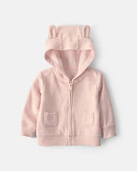 Baby Girl 3-Piece Bunny Terry Short-Sleeve Layering Set - Pink