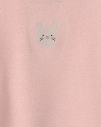 Baby Girl 6-Pack Bunny Long-Sleeve Bodysuits - Pink/Ivory