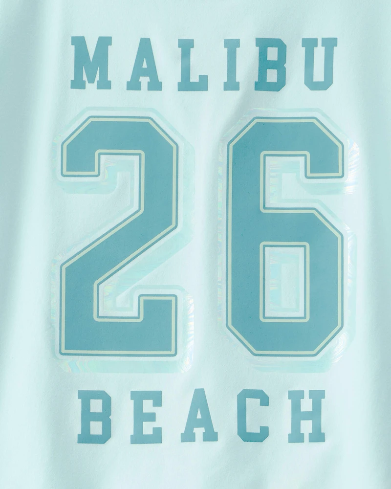 Girls 'Malibu Beach' Active Top - Blue