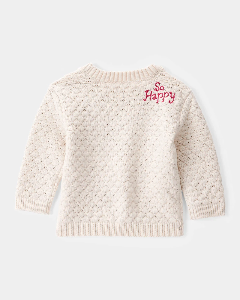 Baby 2-Piece Heart Sweater & Pull-On Pant Set