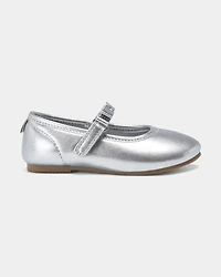 Toddler Girl Dress Shoes - Silver