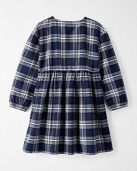 Girls Organic Cotton Flannel Dress
