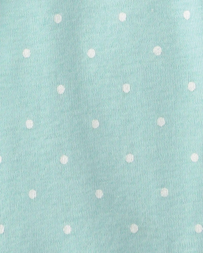 Toddler Girl Fairy Tale Dragon 100% Cotton Short-Sleeve Snug Fit 4-Piece pyjama Set - Blue/Ivory