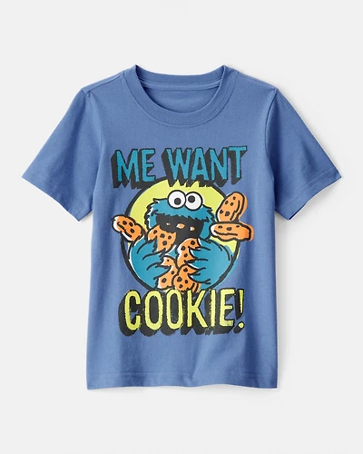 Toddler Boy Sesame Street Cookie Monster Short-Sleeve Graphic Tee - Blue
