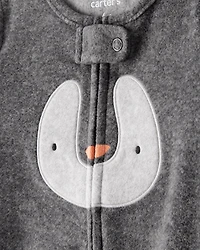 Baby Penguin Loose Fit Sleeper - Grey
