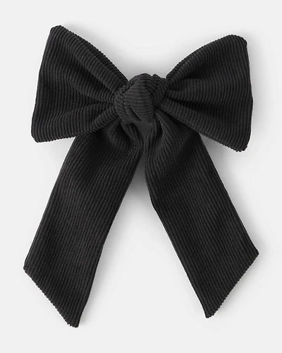 Girls Bow Hair Clip - Black