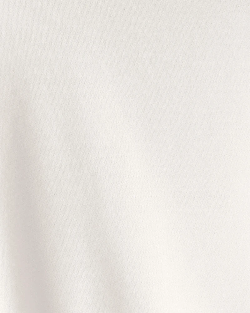 Girls French Terry Hoodie - Ivory