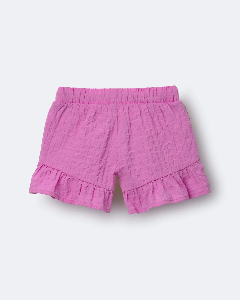 Toddler Girl Ruffle Butterfly Shorts - Purple