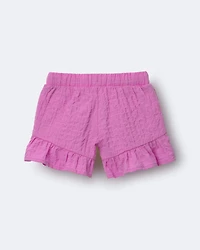 Toddler Girl Ruffle Butterfly Shorts - Purple