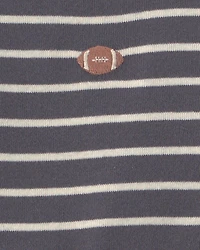 Baby Boy 3-Piece Football Bodysuit & Pant Set - Grey/Ivory