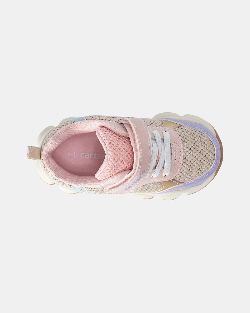 Toddler Girl Athletic Sneakers - White/Pink