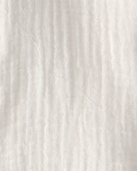 Baby Boy 2-Piece Organic Cotton Gauze Short Set Cream