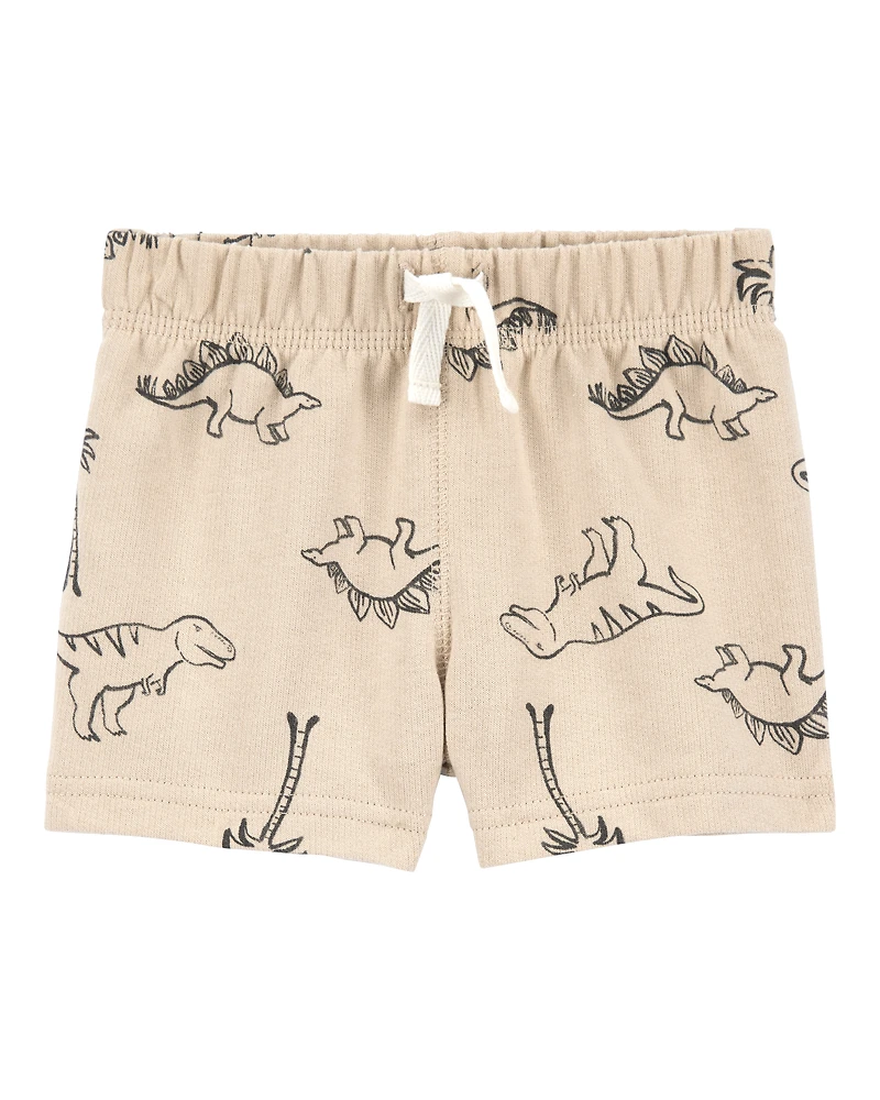 Baby Boy 3-Piece Dinosaur Outfit Set - Brown