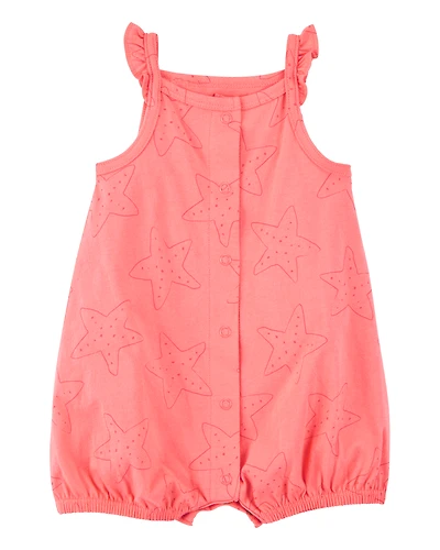 Baby Starfish Snap-Up Cotton Romper