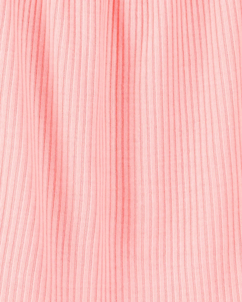 Girls Solid Loose Fit 2-Piece Pyjamas - Coral