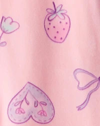 Toddler Girl Swan DreamPlush Snug Fit 1-Piece Pyjamas - Pink