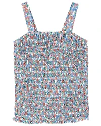 Kid Floral Print Smocked Tank