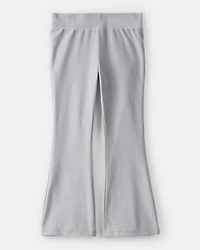 Girls Microfleece Flare Pants - Grey