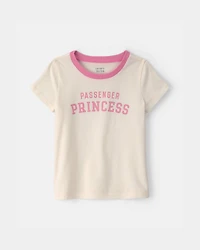 Toddler Girl 'Passenger Princess' Graphic Tee - Cream