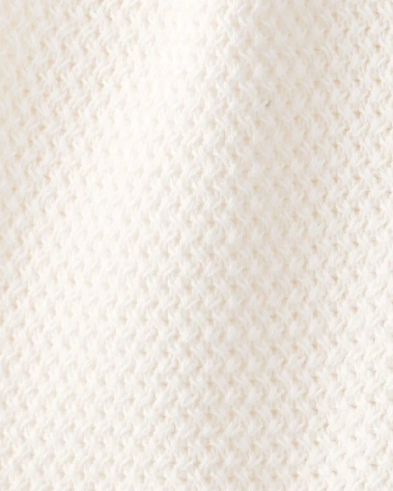 Baby Organic Cotton Crotchet Knit Romper