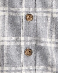 Baby Boy 3-Piece Plaid Shacket Outfit Set