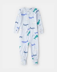 Baby Whale PurelySoft Snug Fit 1-Piece Pyjama - Blue