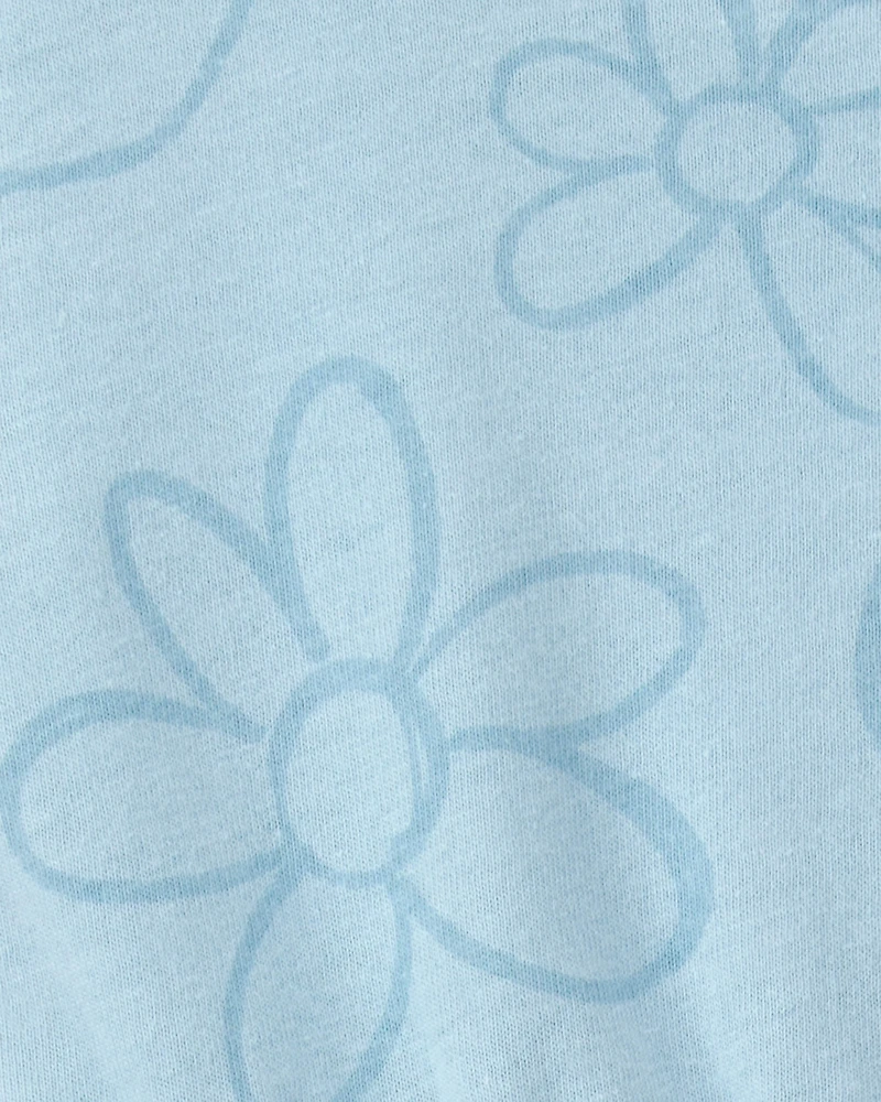 Baby Girl Floral Ladybug Short-Sleeve Dress - Blue