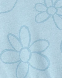 Baby Girl Floral Ladybug Short-Sleeve Dress - Blue