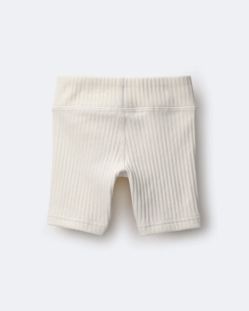 Toddler Girl Brooklyn Bike Shorts - Cream