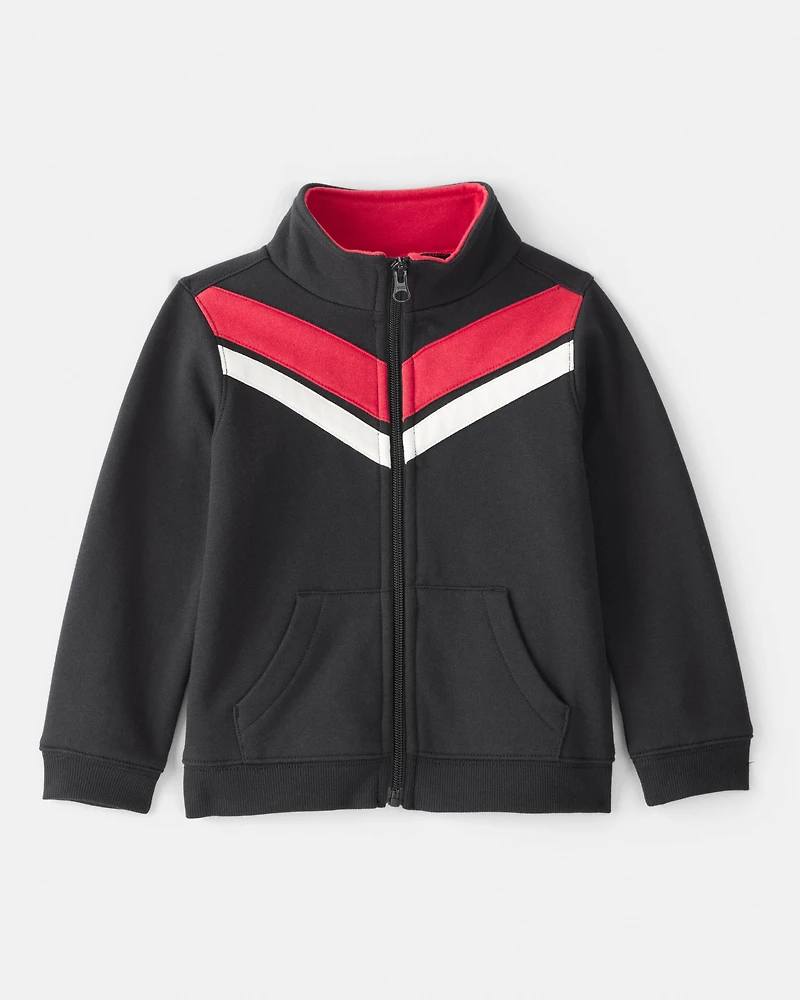 Toddler Boy Zip-Up Jacket - Black