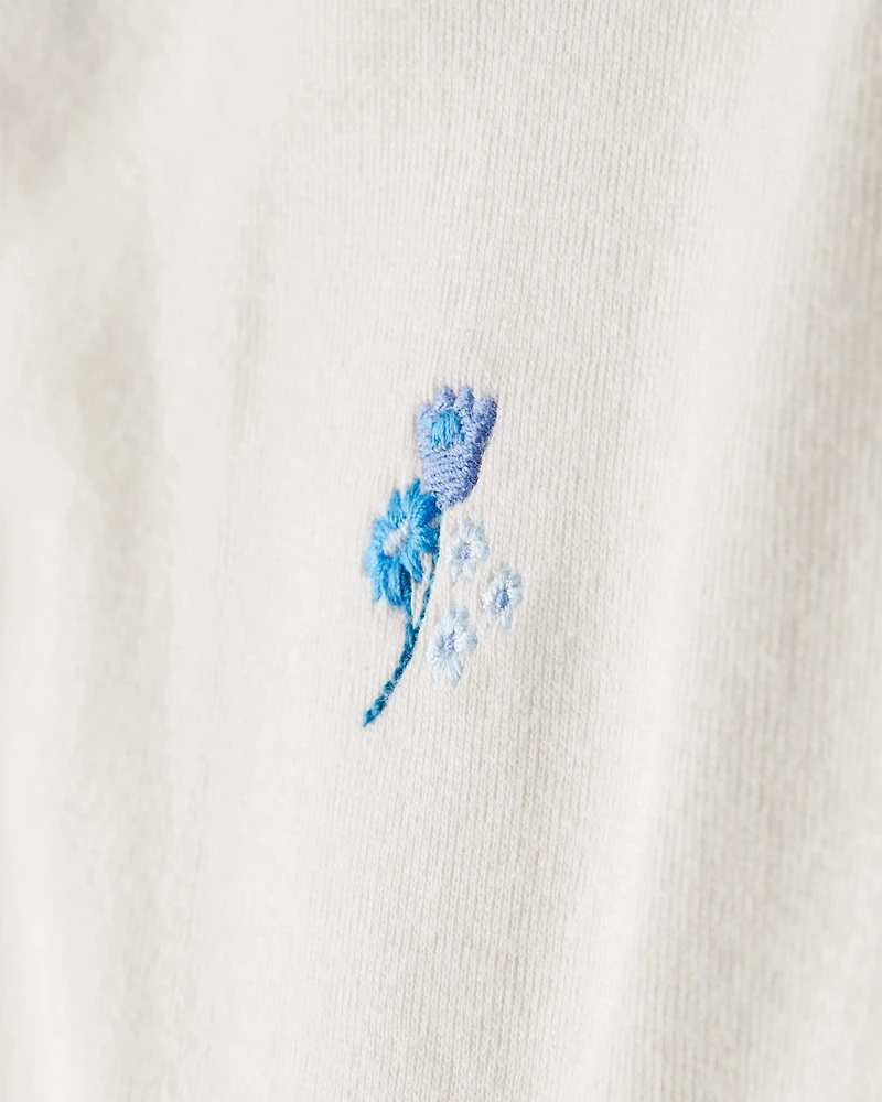 Baby Girl 3-Piece Floral Sherpa Long-Sleeve Bodysuit & Pant Set - Blue