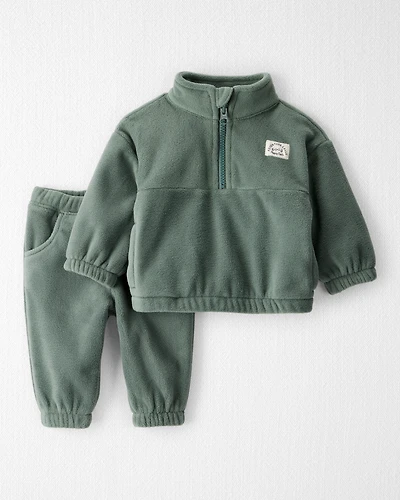 Baby Girl 2-Piece Recycled Microfleece Set