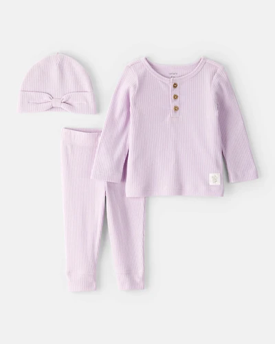 Baby 3-Piece Drop Needle Outfit Set