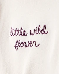 Baby Girl 3-Piece Floral Long-Sleeve Bodysuit & Pant Set - Purple/White