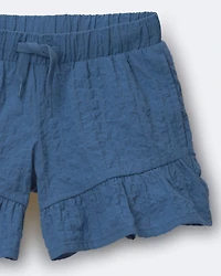 Toddler Girl Ruffle Butterfly Shorts - Slate Blue
