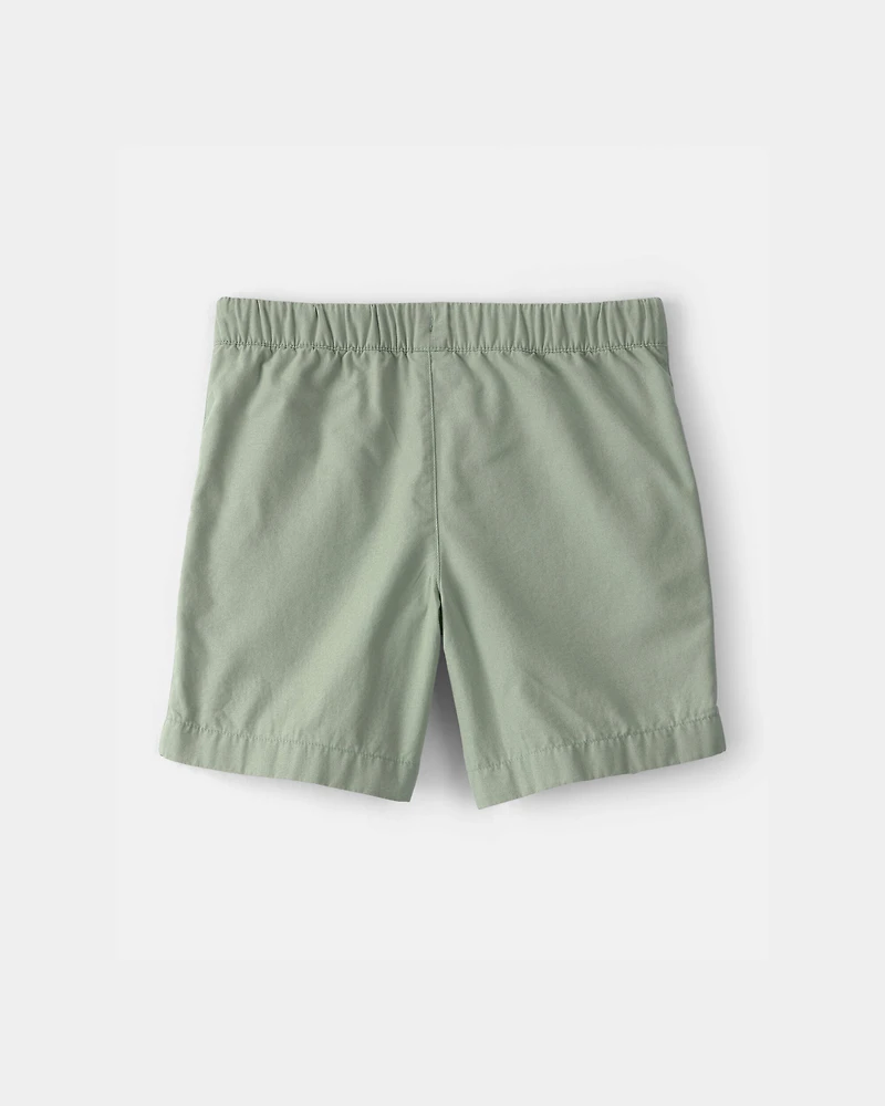 Boys Canvas Shorts - Green
