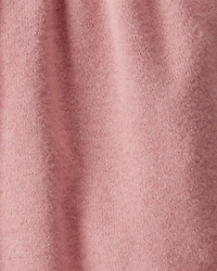 Baby Girl Bow Collor Long-Sleeve Dress Set - White/Pink