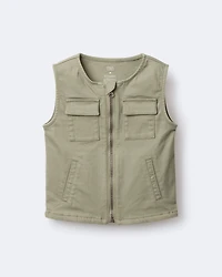 Toddler Zip-Up Vest - Olive