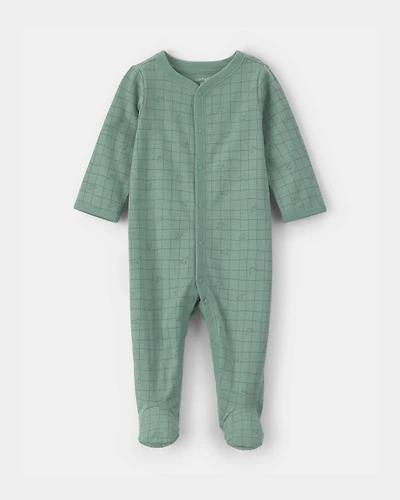 Baby Boy Dinosaur Snug Fit Sleeper - Green