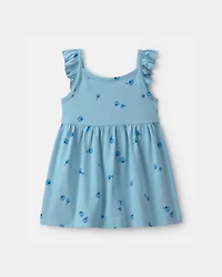 Baby Girl Blueberry Sleeveless Dress - Blue