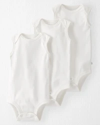 Baby 3-Pack Organic Cotton Rib Bodysuits